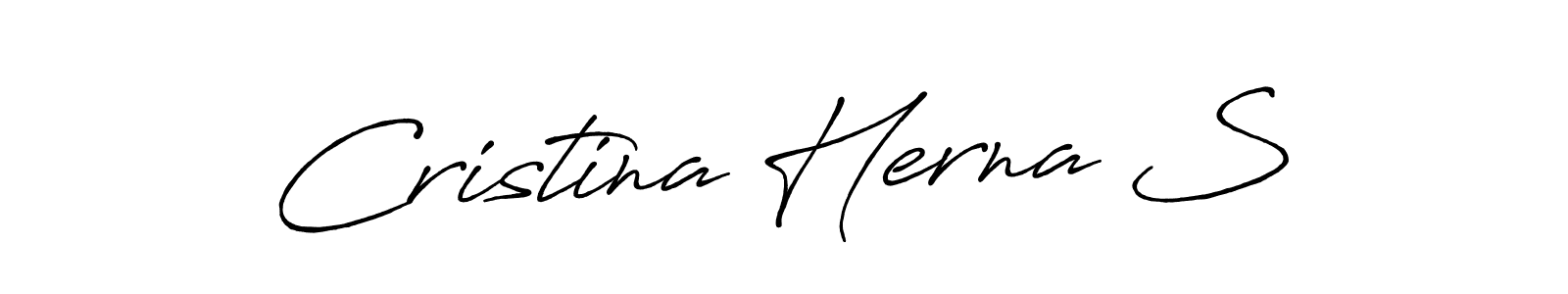 Cristina Herna S stylish signature style. Best Handwritten Sign (Antro_Vectra_Bolder) for my name. Handwritten Signature Collection Ideas for my name Cristina Herna S. Cristina Herna S signature style 7 images and pictures png
