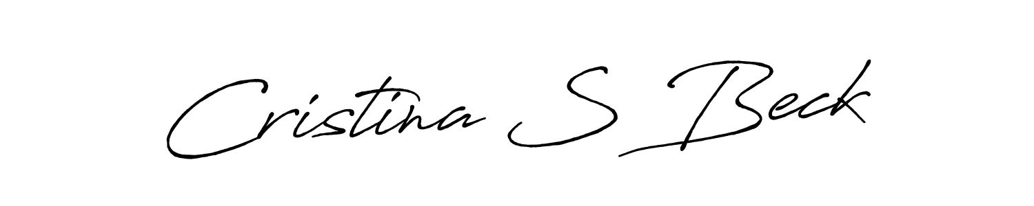 How to make Cristina S Beck signature? Antro_Vectra_Bolder is a professional autograph style. Create handwritten signature for Cristina S Beck name. Cristina S Beck signature style 7 images and pictures png