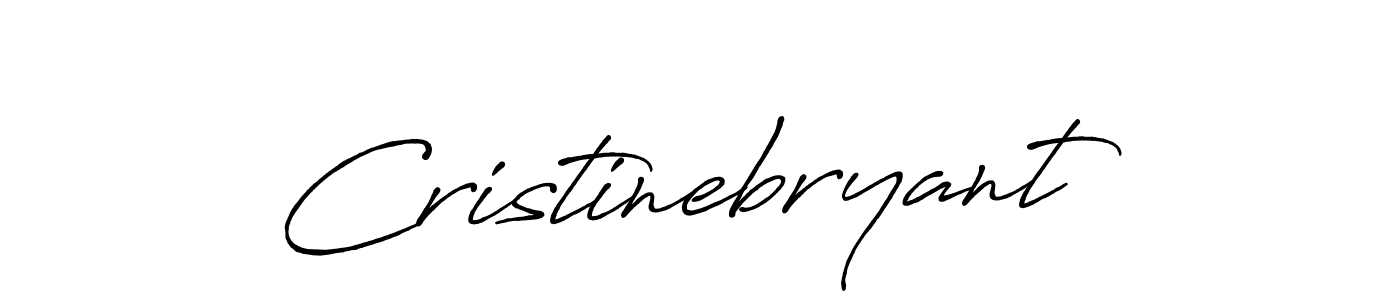 Create a beautiful signature design for name Cristinebryant. With this signature (Antro_Vectra_Bolder) fonts, you can make a handwritten signature for free. Cristinebryant signature style 7 images and pictures png