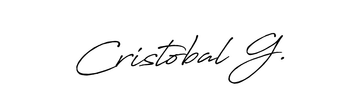 How to make Cristobal G. signature? Antro_Vectra_Bolder is a professional autograph style. Create handwritten signature for Cristobal G. name. Cristobal G. signature style 7 images and pictures png