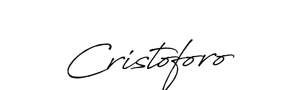How to make Cristoforo name signature. Use Antro_Vectra_Bolder style for creating short signs online. This is the latest handwritten sign. Cristoforo signature style 7 images and pictures png