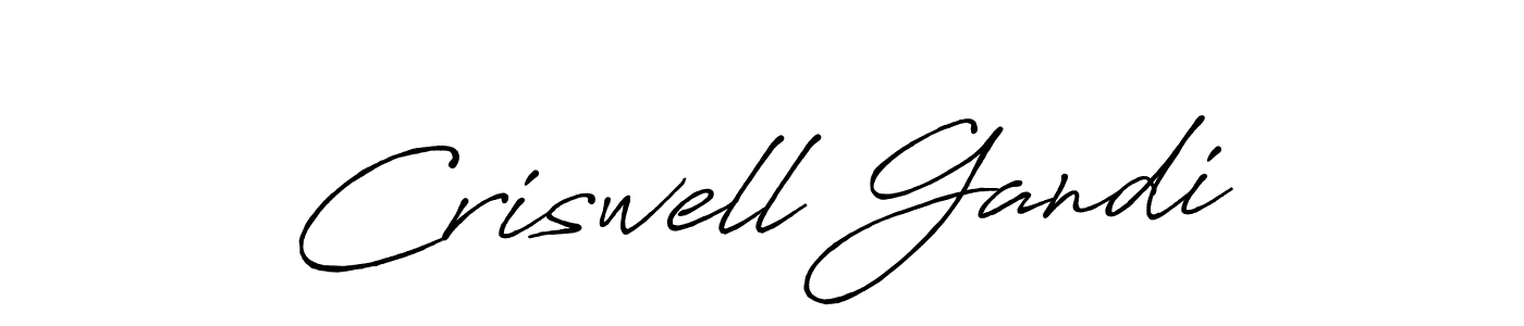 Criswell Gandi stylish signature style. Best Handwritten Sign (Antro_Vectra_Bolder) for my name. Handwritten Signature Collection Ideas for my name Criswell Gandi. Criswell Gandi signature style 7 images and pictures png