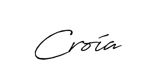 How to make Croía name signature. Use Antro_Vectra_Bolder style for creating short signs online. This is the latest handwritten sign. Croía signature style 7 images and pictures png