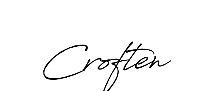 Make a beautiful signature design for name Croften. With this signature (Antro_Vectra_Bolder) style, you can create a handwritten signature for free. Croften signature style 7 images and pictures png