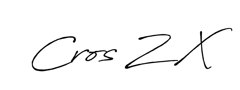 Design your own signature with our free online signature maker. With this signature software, you can create a handwritten (Antro_Vectra_Bolder) signature for name Cros Z X. Cros Z X signature style 7 images and pictures png