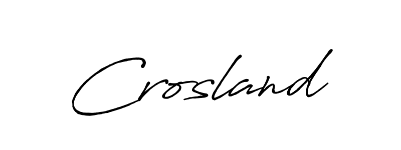 Create a beautiful signature design for name Crosland. With this signature (Antro_Vectra_Bolder) fonts, you can make a handwritten signature for free. Crosland signature style 7 images and pictures png
