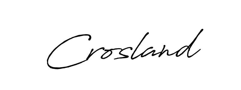 The best way (Antro_Vectra_Bolder) to make a short signature is to pick only two or three words in your name. The name Crosland include a total of six letters. For converting this name. Crosland signature style 7 images and pictures png