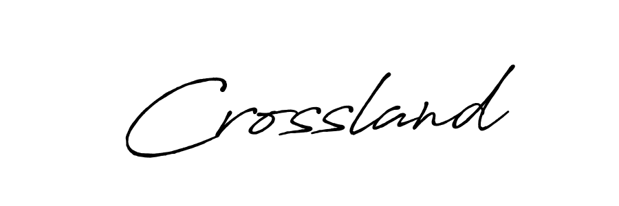 How to make Crossland signature? Antro_Vectra_Bolder is a professional autograph style. Create handwritten signature for Crossland name. Crossland signature style 7 images and pictures png