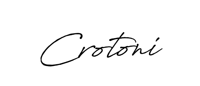 Design your own signature with our free online signature maker. With this signature software, you can create a handwritten (Antro_Vectra_Bolder) signature for name Crotoni. Crotoni signature style 7 images and pictures png