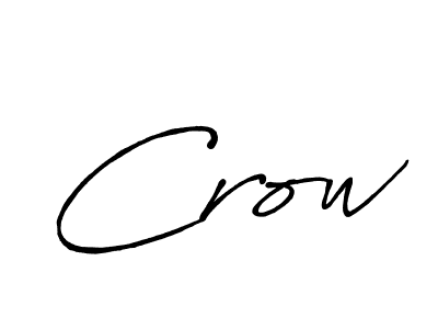 Crow stylish signature style. Best Handwritten Sign (Antro_Vectra_Bolder) for my name. Handwritten Signature Collection Ideas for my name Crow. Crow signature style 7 images and pictures png
