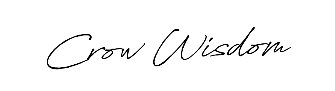 Create a beautiful signature design for name Crow Wisdom. With this signature (Antro_Vectra_Bolder) fonts, you can make a handwritten signature for free. Crow Wisdom signature style 7 images and pictures png