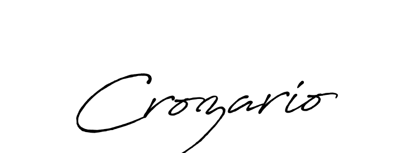 You should practise on your own different ways (Antro_Vectra_Bolder) to write your name (Crozario) in signature. don't let someone else do it for you. Crozario signature style 7 images and pictures png