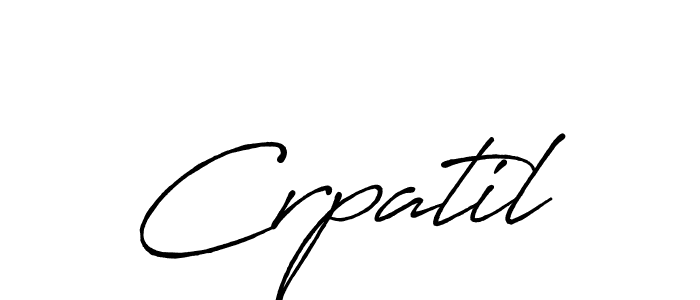 Crpatil stylish signature style. Best Handwritten Sign (Antro_Vectra_Bolder) for my name. Handwritten Signature Collection Ideas for my name Crpatil. Crpatil signature style 7 images and pictures png