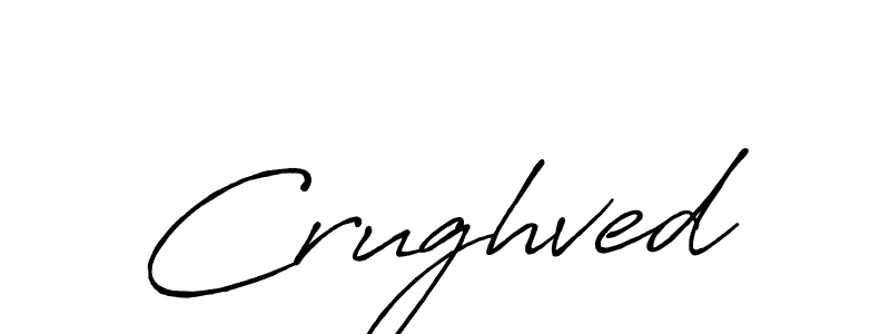 How to make Crughved name signature. Use Antro_Vectra_Bolder style for creating short signs online. This is the latest handwritten sign. Crughved signature style 7 images and pictures png