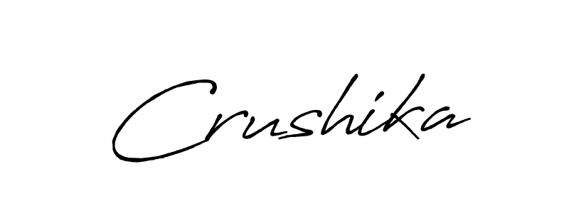 Once you've used our free online signature maker to create your best signature Antro_Vectra_Bolder style, it's time to enjoy all of the benefits that Crushika name signing documents. Crushika signature style 7 images and pictures png