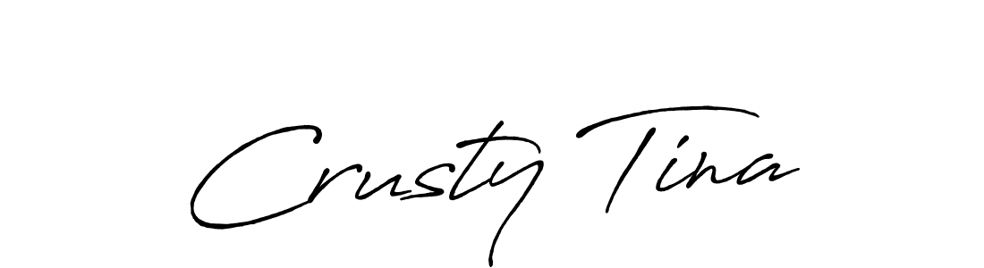 Antro_Vectra_Bolder is a professional signature style that is perfect for those who want to add a touch of class to their signature. It is also a great choice for those who want to make their signature more unique. Get Crusty Tina name to fancy signature for free. Crusty Tina signature style 7 images and pictures png