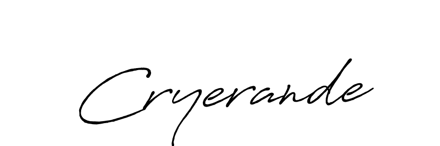 How to make Cryerande signature? Antro_Vectra_Bolder is a professional autograph style. Create handwritten signature for Cryerande name. Cryerande signature style 7 images and pictures png