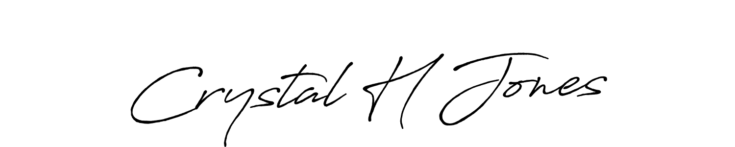 How to make Crystal H Jones name signature. Use Antro_Vectra_Bolder style for creating short signs online. This is the latest handwritten sign. Crystal H Jones signature style 7 images and pictures png