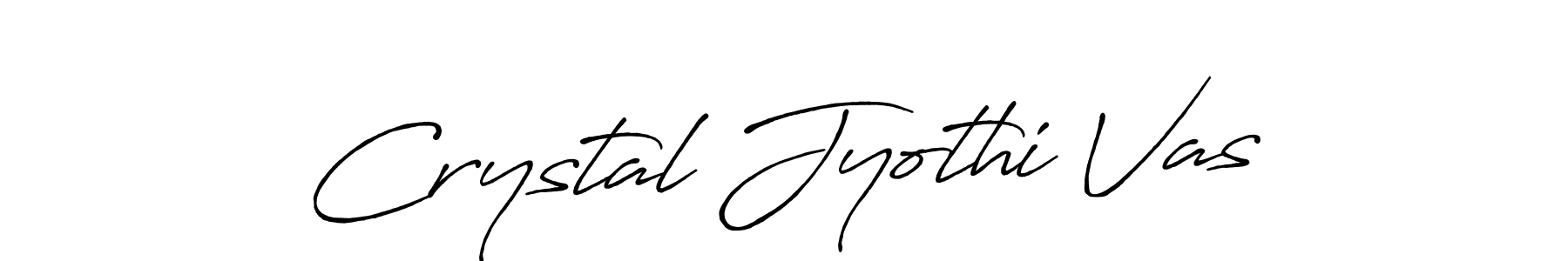 Make a beautiful signature design for name Crystal Jyothi Vas. With this signature (Antro_Vectra_Bolder) style, you can create a handwritten signature for free. Crystal Jyothi Vas signature style 7 images and pictures png