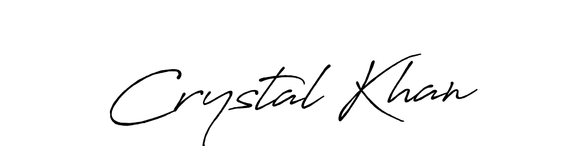 How to make Crystal Khan name signature. Use Antro_Vectra_Bolder style for creating short signs online. This is the latest handwritten sign. Crystal Khan signature style 7 images and pictures png