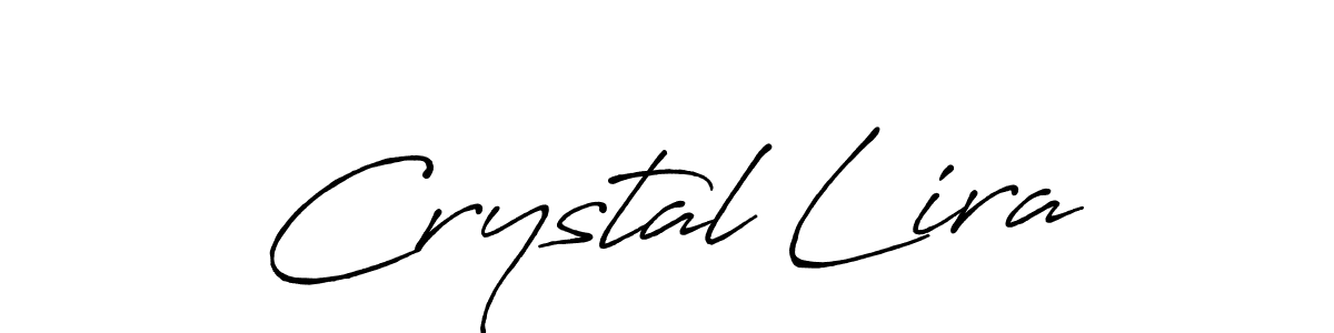 Design your own signature with our free online signature maker. With this signature software, you can create a handwritten (Antro_Vectra_Bolder) signature for name Crystal Lira. Crystal Lira signature style 7 images and pictures png