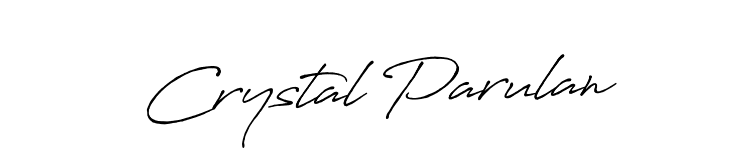 Once you've used our free online signature maker to create your best signature Antro_Vectra_Bolder style, it's time to enjoy all of the benefits that Crystal Parulan name signing documents. Crystal Parulan signature style 7 images and pictures png