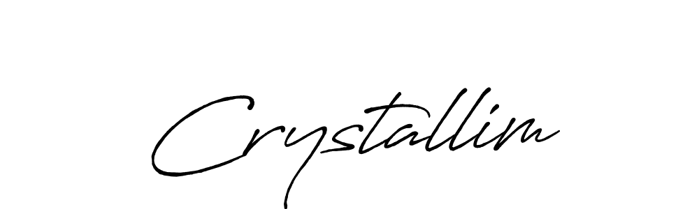 Crystallim stylish signature style. Best Handwritten Sign (Antro_Vectra_Bolder) for my name. Handwritten Signature Collection Ideas for my name Crystallim. Crystallim signature style 7 images and pictures png
