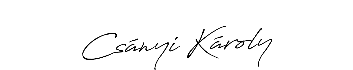 How to make Csányi Károly signature? Antro_Vectra_Bolder is a professional autograph style. Create handwritten signature for Csányi Károly name. Csányi Károly signature style 7 images and pictures png