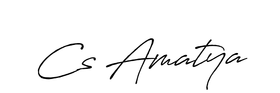 Cs Amatya stylish signature style. Best Handwritten Sign (Antro_Vectra_Bolder) for my name. Handwritten Signature Collection Ideas for my name Cs Amatya. Cs Amatya signature style 7 images and pictures png