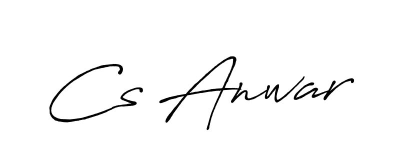 Cs Anwar stylish signature style. Best Handwritten Sign (Antro_Vectra_Bolder) for my name. Handwritten Signature Collection Ideas for my name Cs Anwar. Cs Anwar signature style 7 images and pictures png