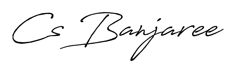 The Antro_Vectra_Bolder font transforms the name Cs Banjaree into an executive sign with sharp precision and distinguished character. Cs Banjaree signature style 7 images and pictures png