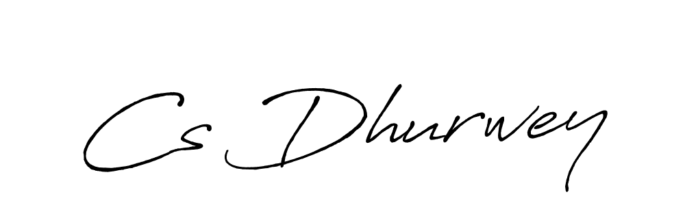 Design your own signature with our free online signature maker. With this signature software, you can create a handwritten (Antro_Vectra_Bolder) signature for name Cs Dhurwey. Cs Dhurwey signature style 7 images and pictures png