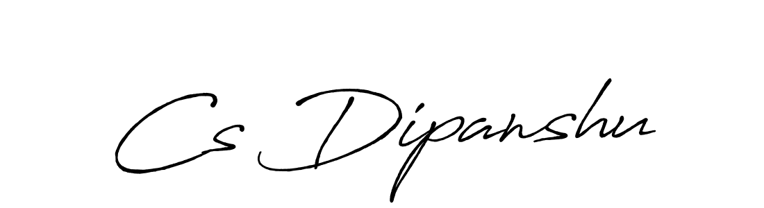 Create a beautiful signature design for name Cs Dipanshu. With this signature (Antro_Vectra_Bolder) fonts, you can make a handwritten signature for free. Cs Dipanshu signature style 7 images and pictures png