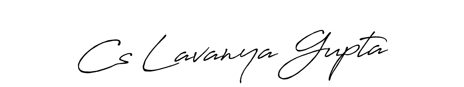 Cs Lavanya Gupta stylish signature style. Best Handwritten Sign (Antro_Vectra_Bolder) for my name. Handwritten Signature Collection Ideas for my name Cs Lavanya Gupta. Cs Lavanya Gupta signature style 7 images and pictures png