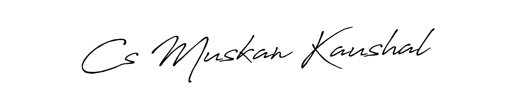 You should practise on your own different ways (Antro_Vectra_Bolder) to write your name (Cs Muskan Kaushal) in signature. don't let someone else do it for you. Cs Muskan Kaushal signature style 7 images and pictures png