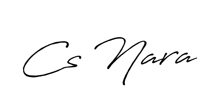 Also You can easily find your signature by using the search form. We will create Cs Nara name handwritten signature images for you free of cost using Antro_Vectra_Bolder sign style. Cs Nara signature style 7 images and pictures png