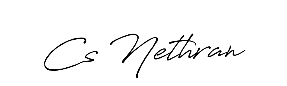 You should practise on your own different ways (Antro_Vectra_Bolder) to write your name (Cs Nethran) in signature. don't let someone else do it for you. Cs Nethran signature style 7 images and pictures png