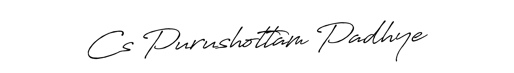 Make a beautiful signature design for name Cs Purushottam Padhye. With this signature (Antro_Vectra_Bolder) style, you can create a handwritten signature for free. Cs Purushottam Padhye signature style 7 images and pictures png