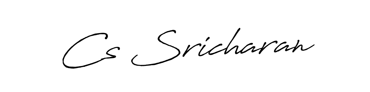 Make a beautiful signature design for name Cs Sricharan. With this signature (Antro_Vectra_Bolder) style, you can create a handwritten signature for free. Cs Sricharan signature style 7 images and pictures png