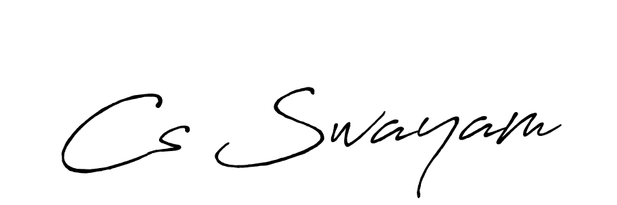 Once you've used our free online signature maker to create your best signature Antro_Vectra_Bolder style, it's time to enjoy all of the benefits that Cs Swayam name signing documents. Cs Swayam signature style 7 images and pictures png