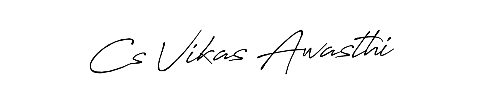 Also You can easily find your signature by using the search form. We will create Cs Vikas Awasthi name handwritten signature images for you free of cost using Antro_Vectra_Bolder sign style. Cs Vikas Awasthi signature style 7 images and pictures png