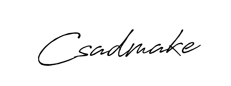 Make a beautiful signature design for name Csadmake. With this signature (Antro_Vectra_Bolder) style, you can create a handwritten signature for free. Csadmake signature style 7 images and pictures png