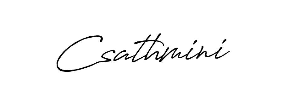 Csathmini stylish signature style. Best Handwritten Sign (Antro_Vectra_Bolder) for my name. Handwritten Signature Collection Ideas for my name Csathmini. Csathmini signature style 7 images and pictures png
