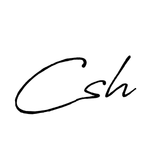 Also You can easily find your signature by using the search form. We will create Csh name handwritten signature images for you free of cost using Antro_Vectra_Bolder sign style. Csh signature style 7 images and pictures png