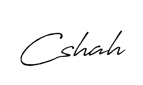 Create a beautiful signature design for name Cshah. With this signature (Antro_Vectra_Bolder) fonts, you can make a handwritten signature for free. Cshah signature style 7 images and pictures png