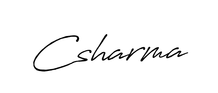 Also we have Csharma name is the best signature style. Create professional handwritten signature collection using Antro_Vectra_Bolder autograph style. Csharma signature style 7 images and pictures png
