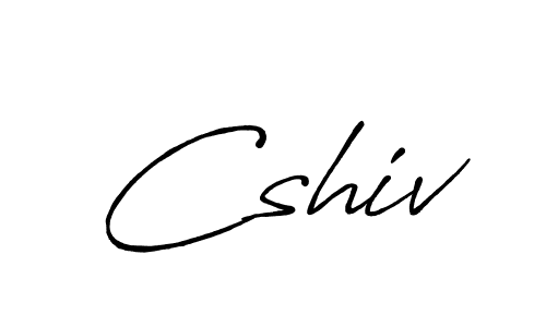 It looks lik you need a new signature style for name Cshiv. Design unique handwritten (Antro_Vectra_Bolder) signature with our free signature maker in just a few clicks. Cshiv signature style 7 images and pictures png