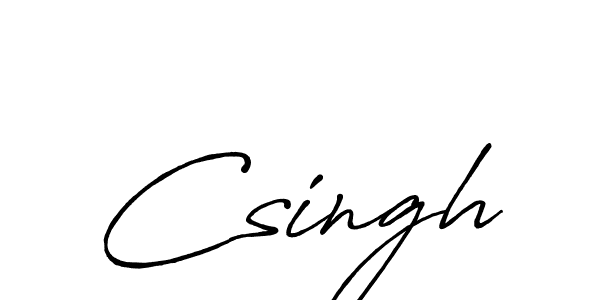 How to make Csingh signature? Antro_Vectra_Bolder is a professional autograph style. Create handwritten signature for Csingh name. Csingh signature style 7 images and pictures png