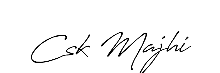 Also You can easily find your signature by using the search form. We will create Csk Majhi name handwritten signature images for you free of cost using Antro_Vectra_Bolder sign style. Csk Majhi signature style 7 images and pictures png
