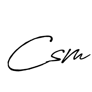 How to make Csm signature? Antro_Vectra_Bolder is a professional autograph style. Create handwritten signature for Csm name. Csm signature style 7 images and pictures png